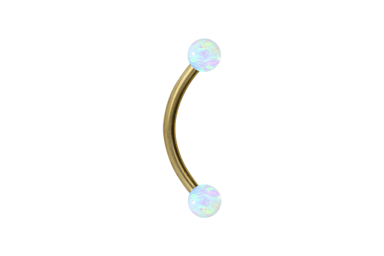 Titan Piercing Banane SYNTHETISCHE OPALE